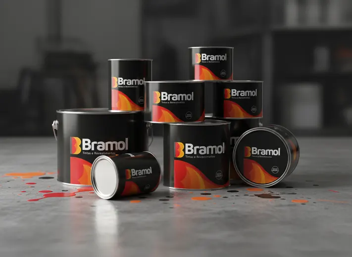 Linha de tintas e revestimentos Bramol.